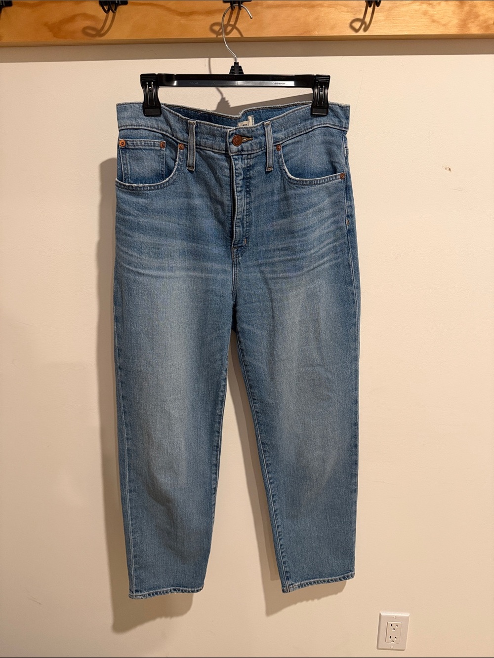 Madewell Light Blue High-Rise Straight Jeans